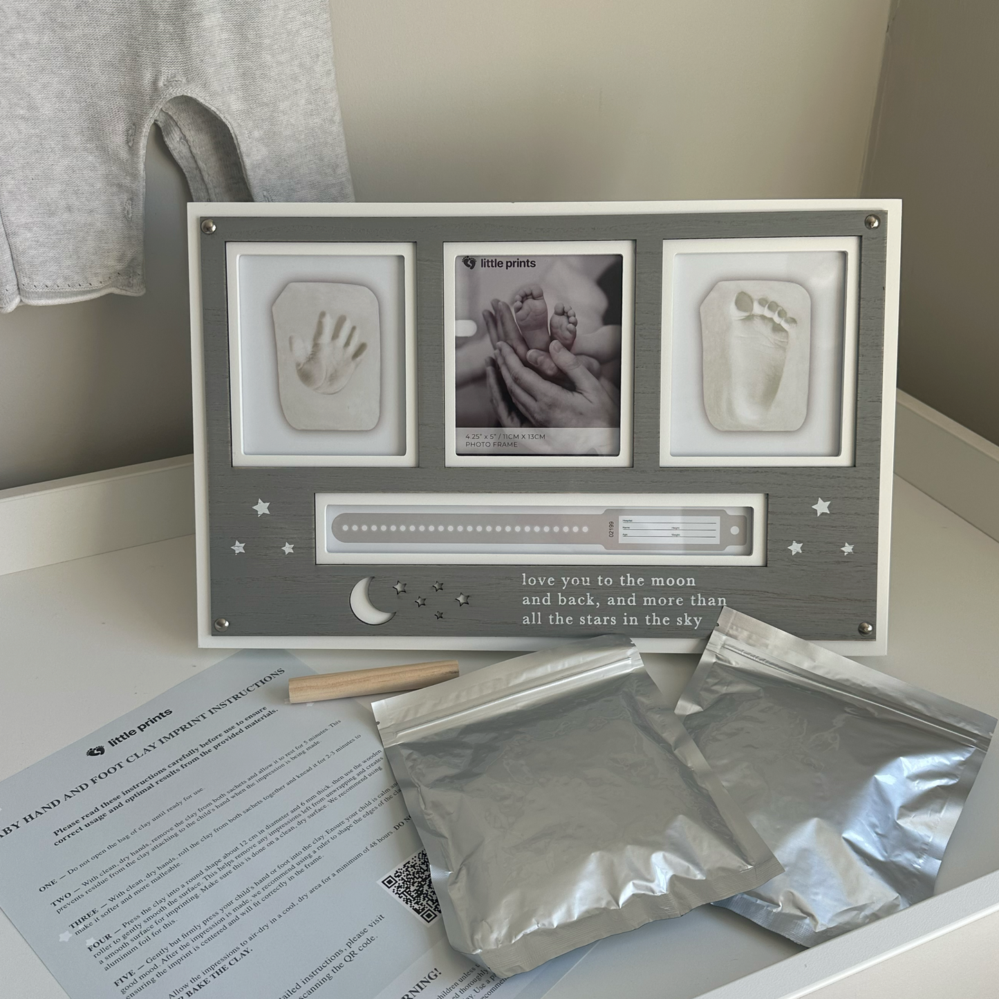 Little prints clay imprint & hospital tag frame