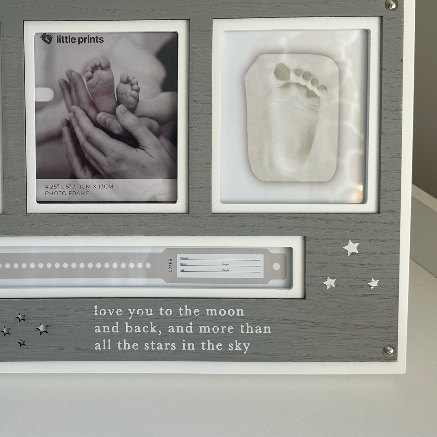 Little prints clay imprint & hospital tag frame