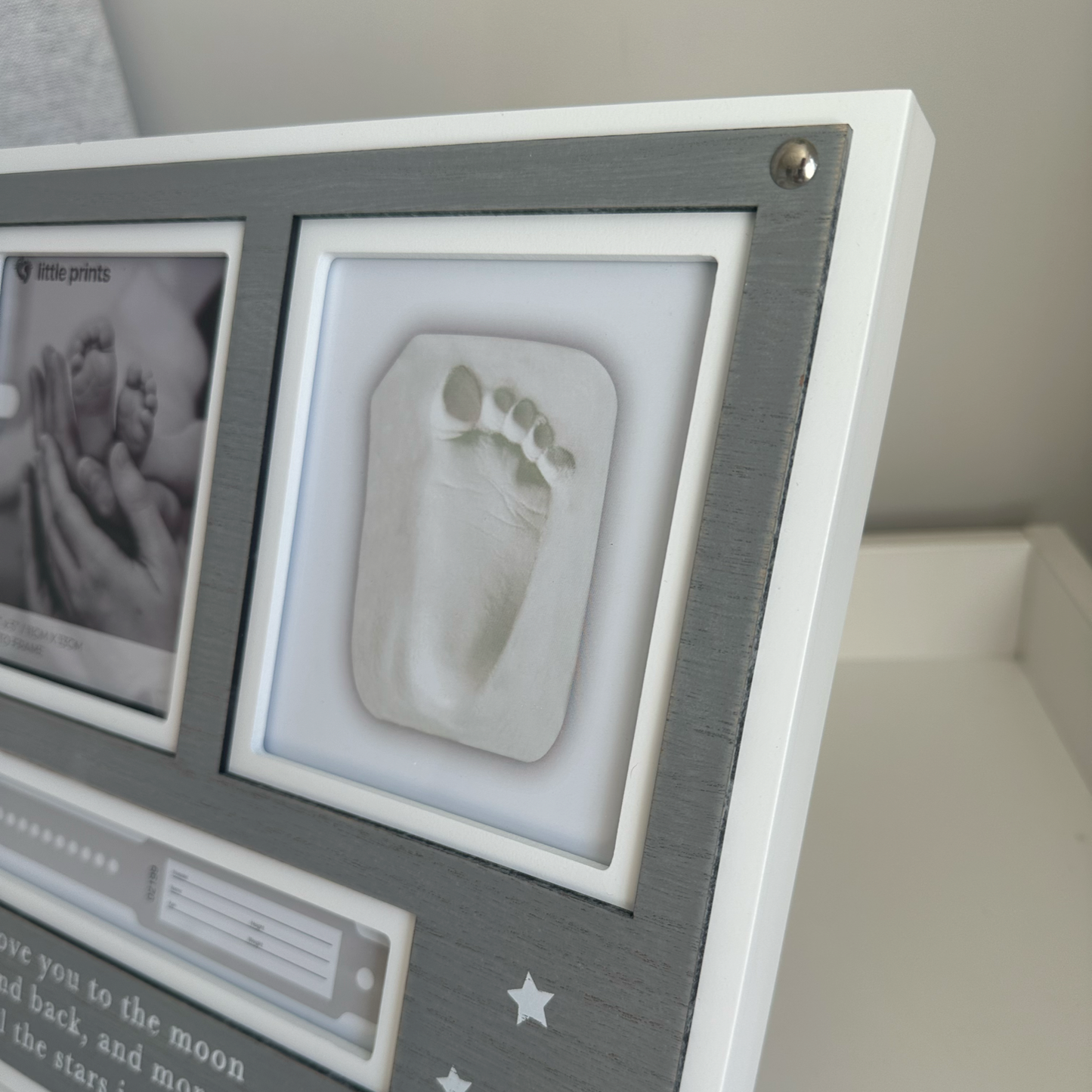 Little prints clay imprint & hospital tag frame