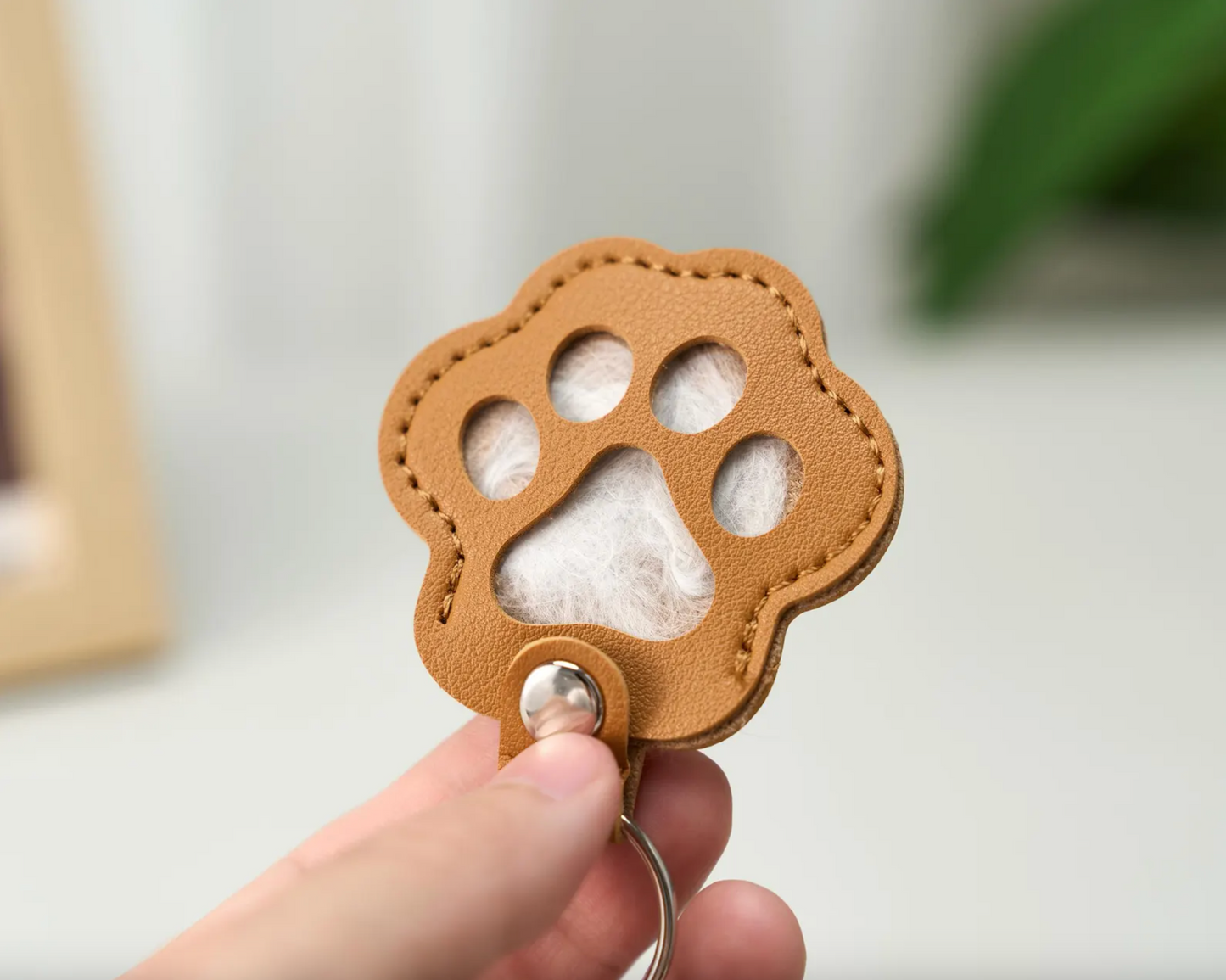 Pet keepsake fur keyring